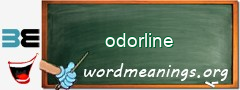 WordMeaning blackboard for odorline